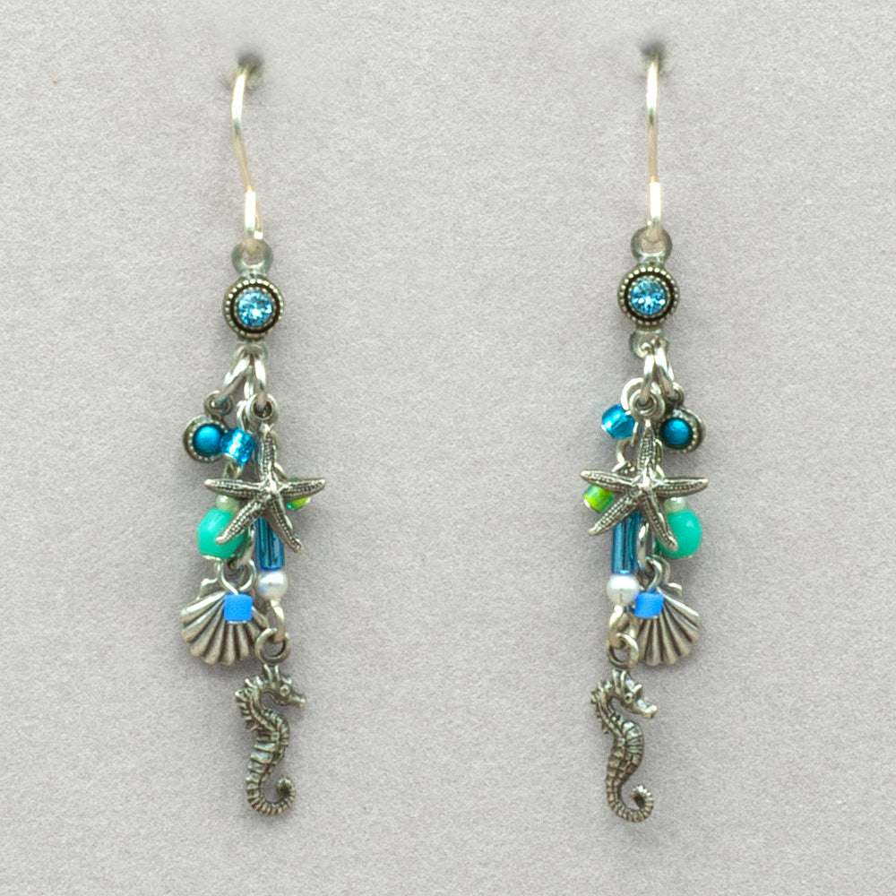 Firefly Charmed Ocean Full Earrings - Aqua