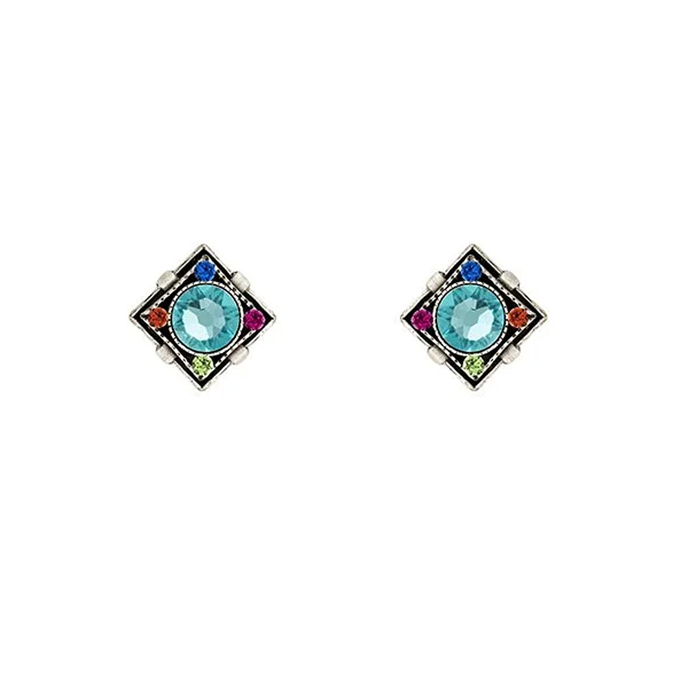 Firefly Architectural Diamond-Shape Stud Post Earrings - Multicolor