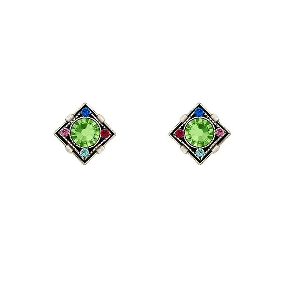 Firefly Architectural Diamond-Shape Stud Post Earrings - Multicolor