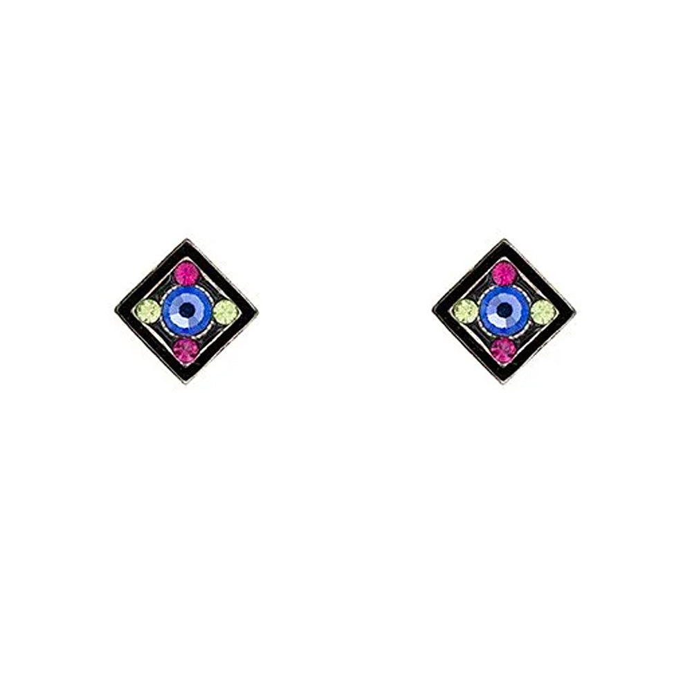 Firefly Architectural Diamond-Shape Stud Post Earrings - Multicolor