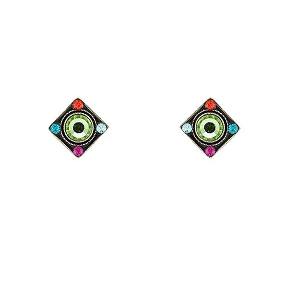 Firefly Architectural Diamond-Shape Stud Post Earrings - Multicolor