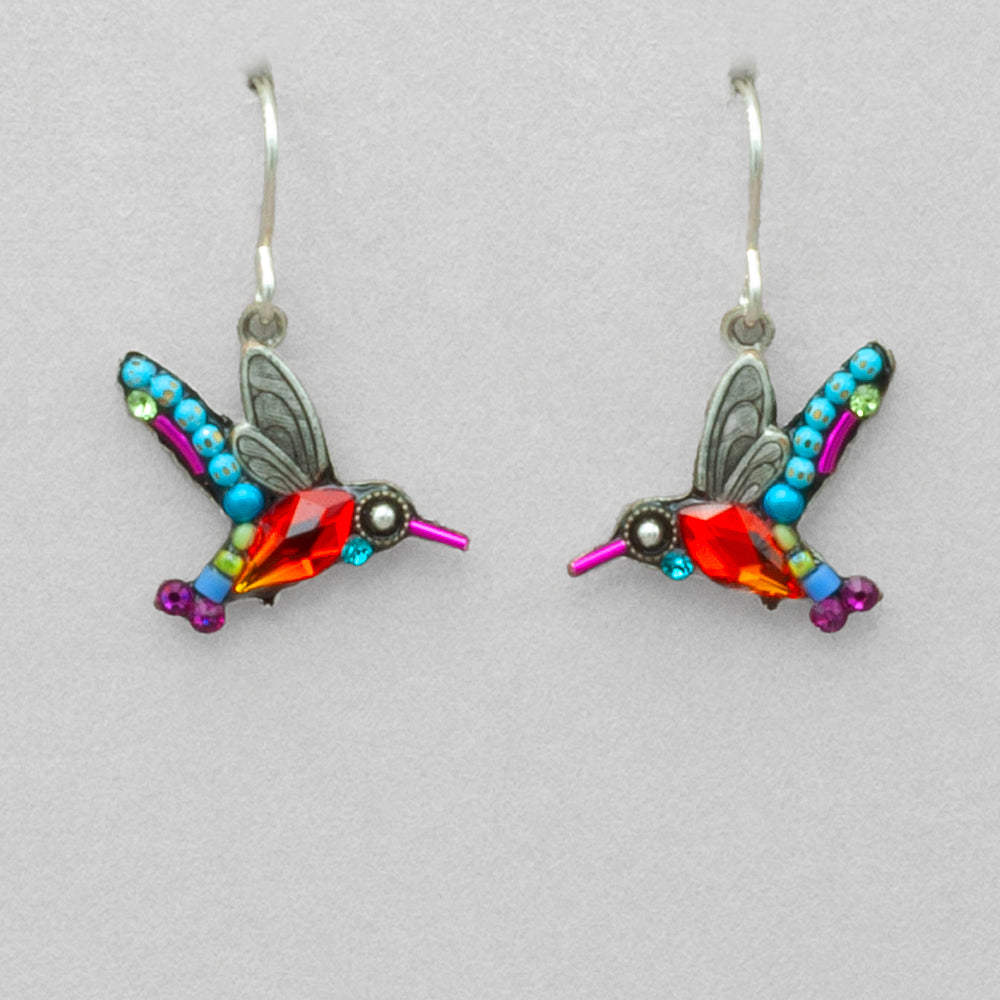 Firefly Hummingbird Earrings - Multicolor