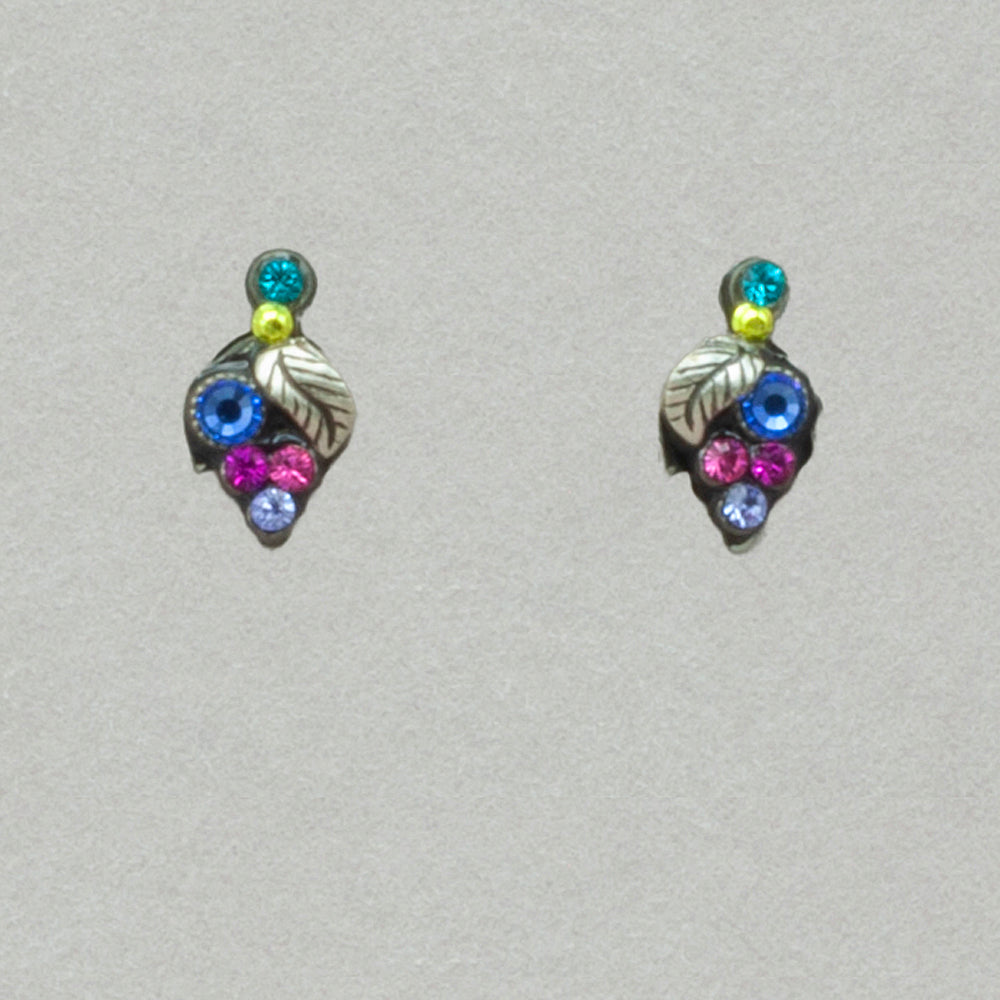 Firefly Stud Mini Grape Post Earring - Multicolor
