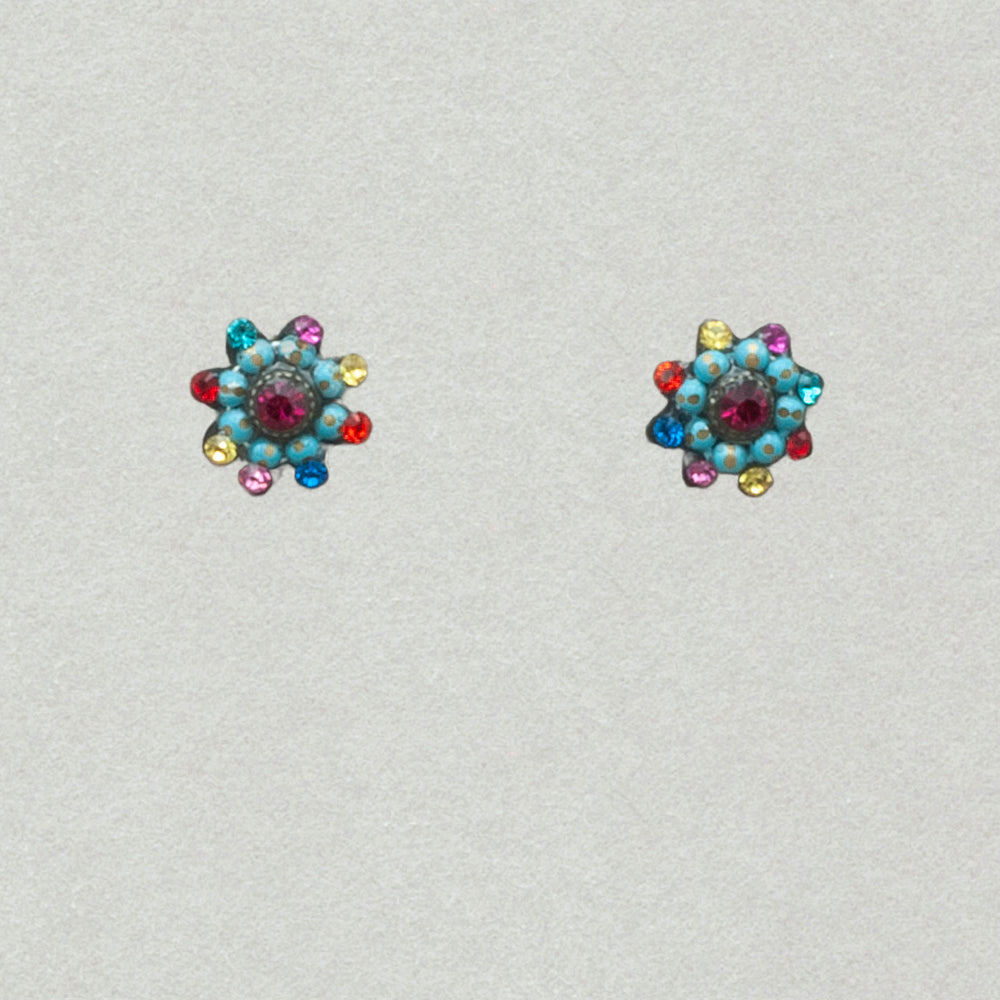 Firefly Stud Mini Flower Post Earring - Multicolor