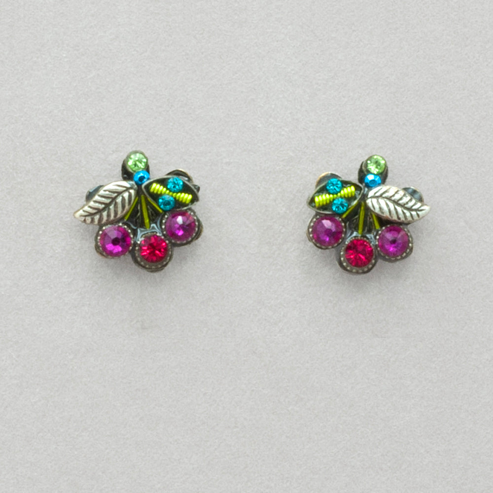 Firefly Stud Mini Cherry Post Earring - Multicolor