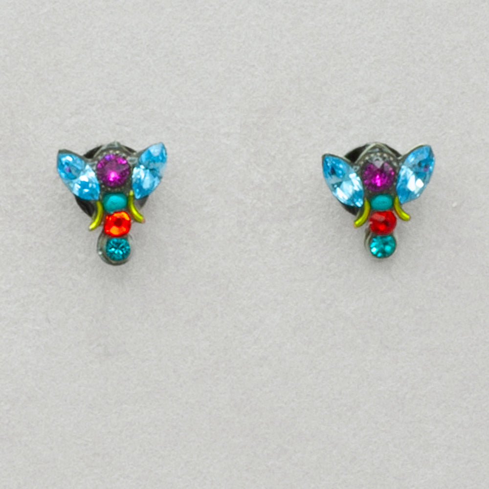 Firefly Stud Mini Bee Post Earring - Multicolor