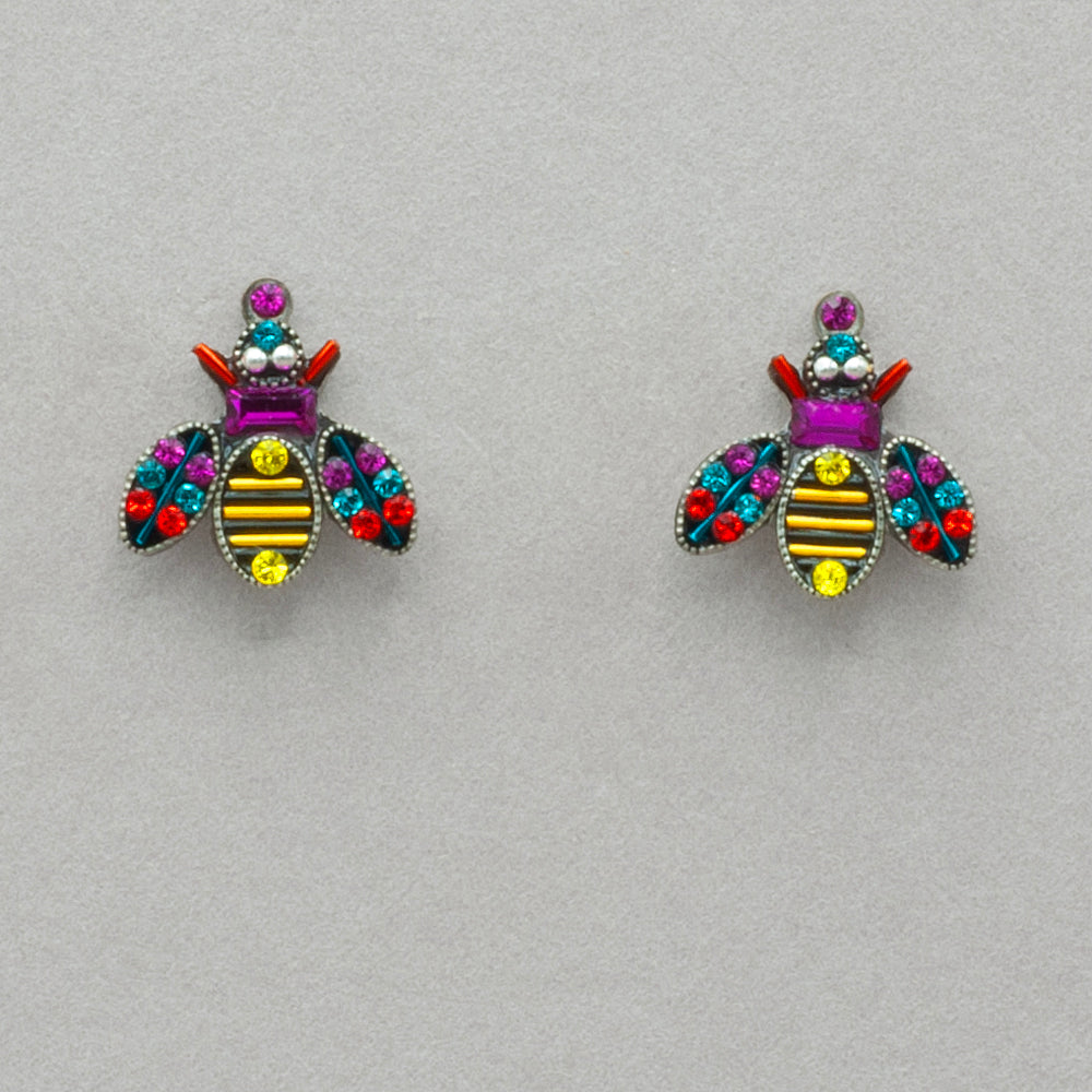 Firefly Stud Queen Bee Post Earring - Multicolor