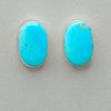 Turquoise Large Oval Post Earrings
