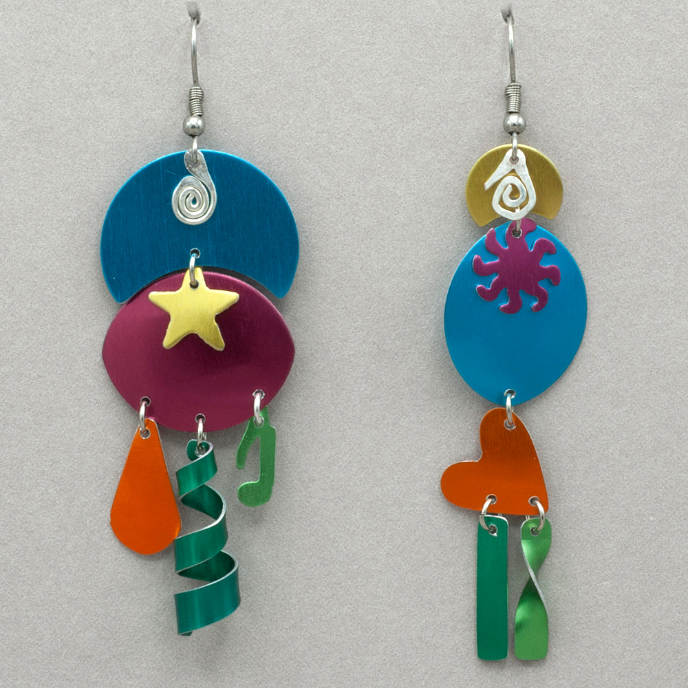 Sylvi Harwin Asymmetric Aluminum Earrings