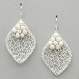 MetaLace Freshwater Pearl Silver Earrings