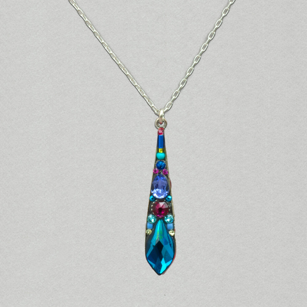 Firefly Gazelle Pendant Necklace - Bermuda Blue
