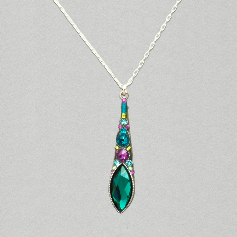 Firefly Gazelle Pendant Necklace - Emerald