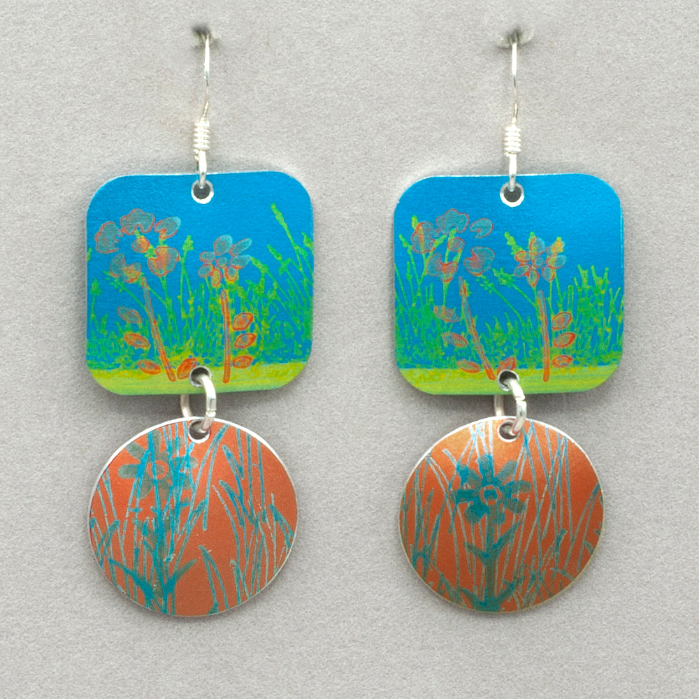 Hazel Atkinson California Square and Circle Earrings