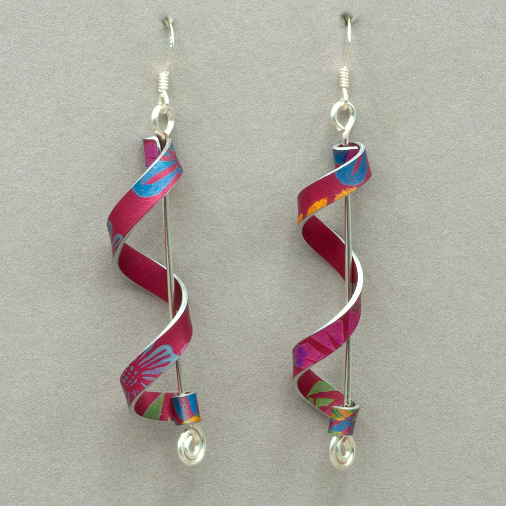 Hazel Atkinson Geranium Spiral Earring