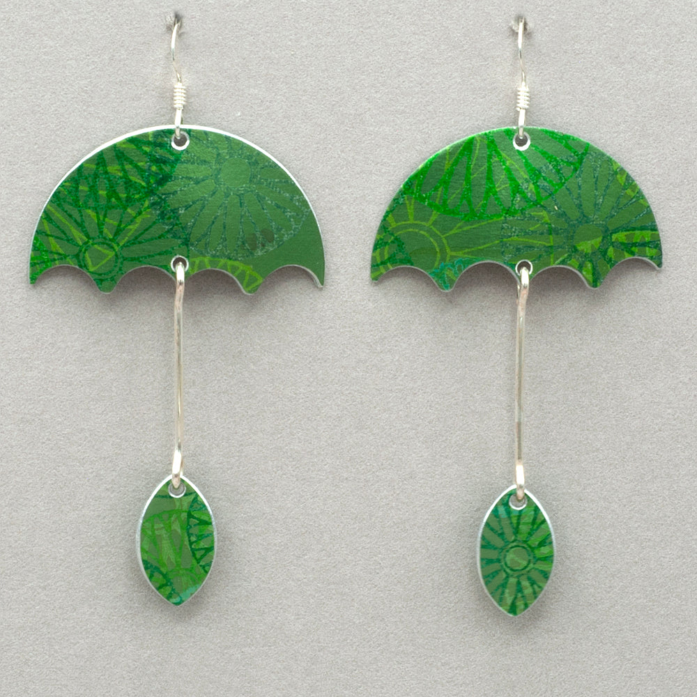 Hazel Atkinson Mint Large Umbrella Earring