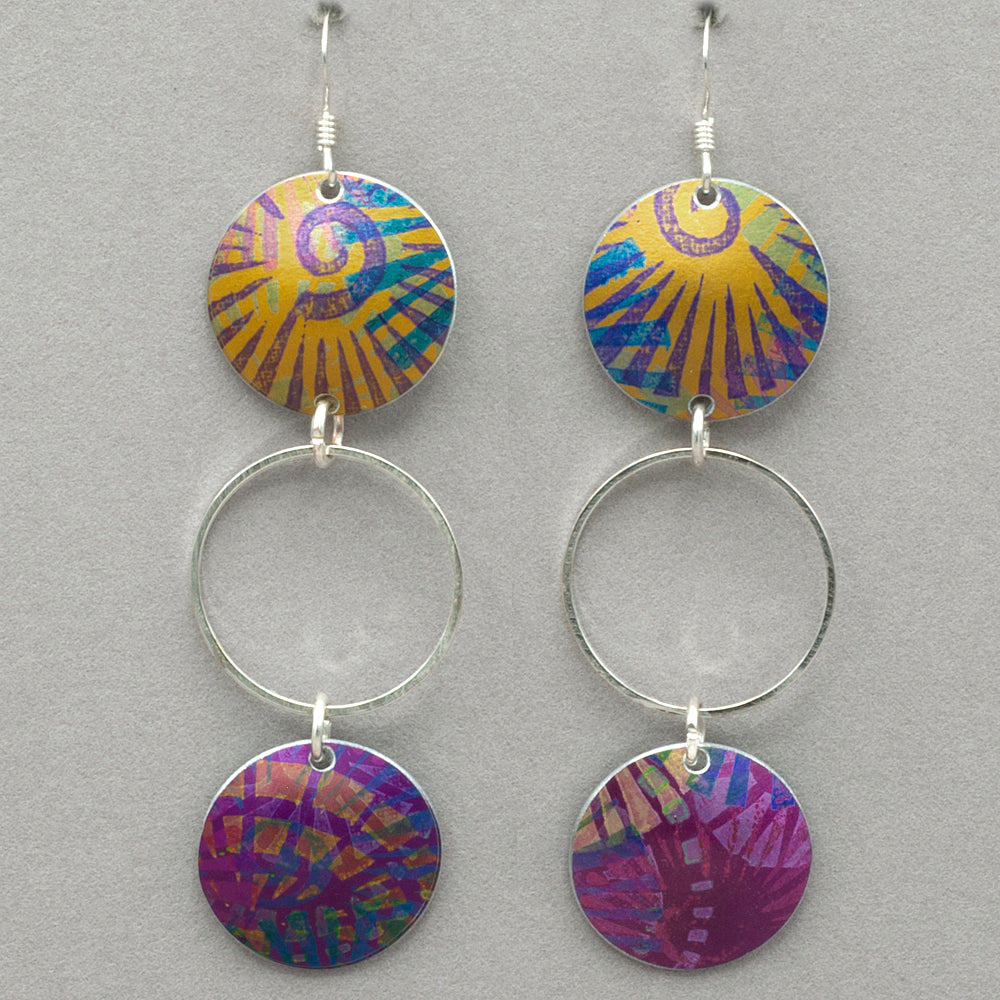 Hazel Atkinson Rocket Three Circle Earrings