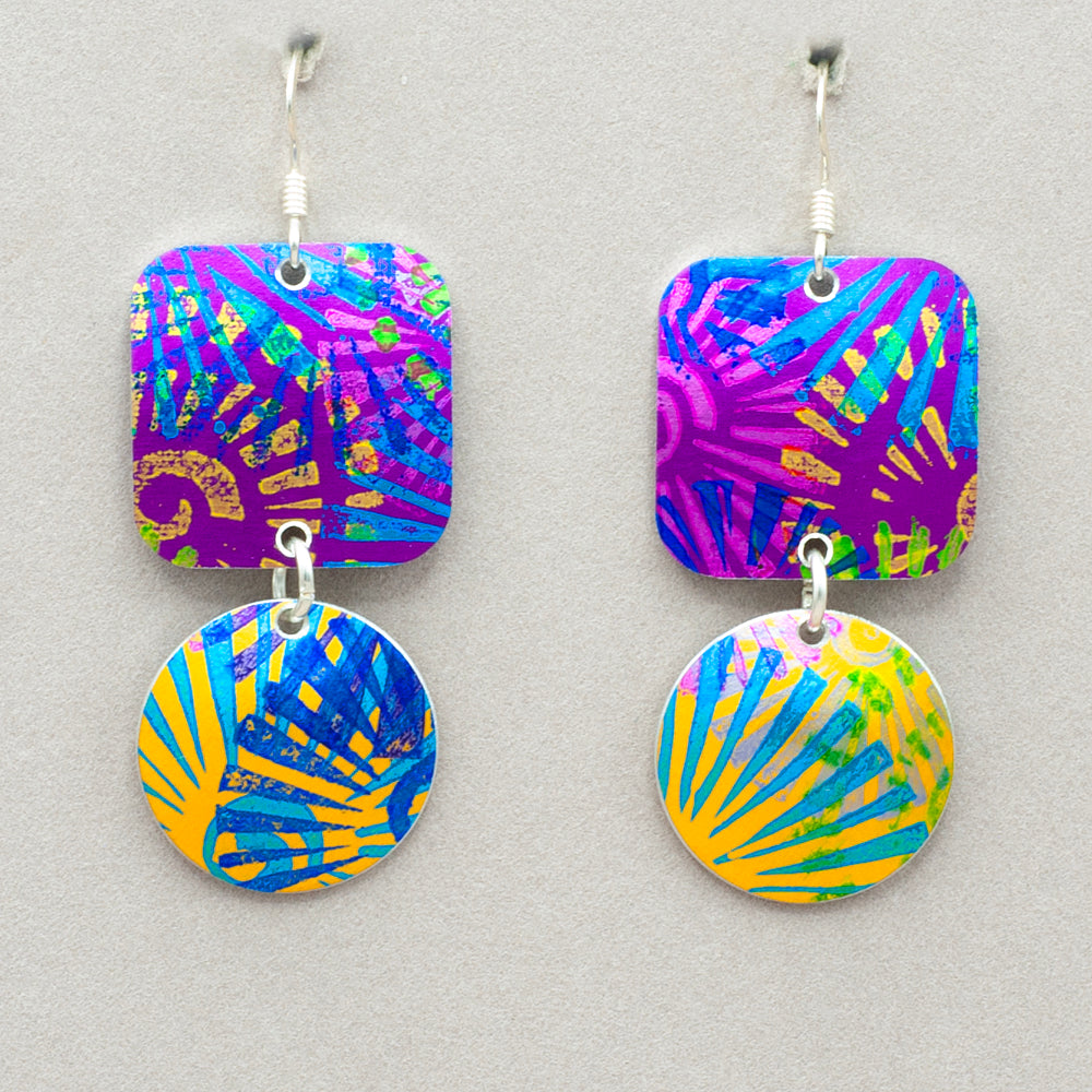 Hazel Atkinson Square and Circle Earrings