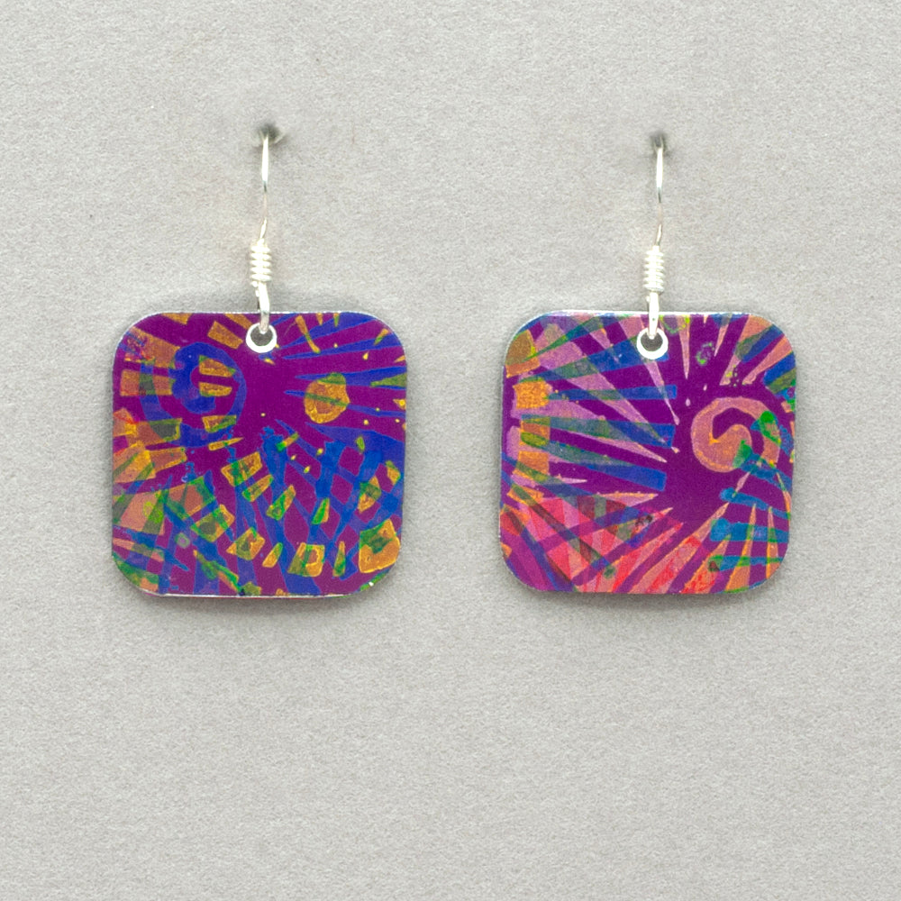 Hazel Atkinson Rocket Small Square Earrings