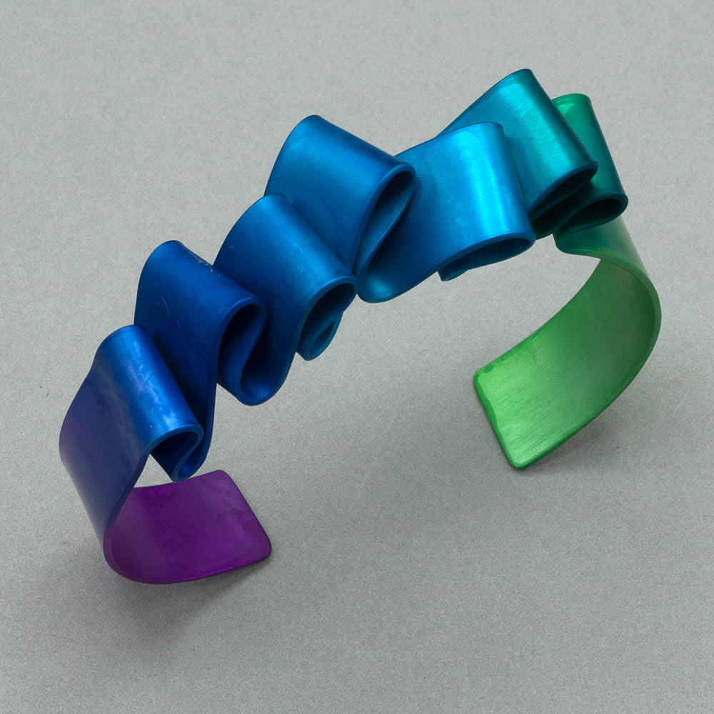 Sylvi Harwin Folded Aluminum Cuff - Cool
