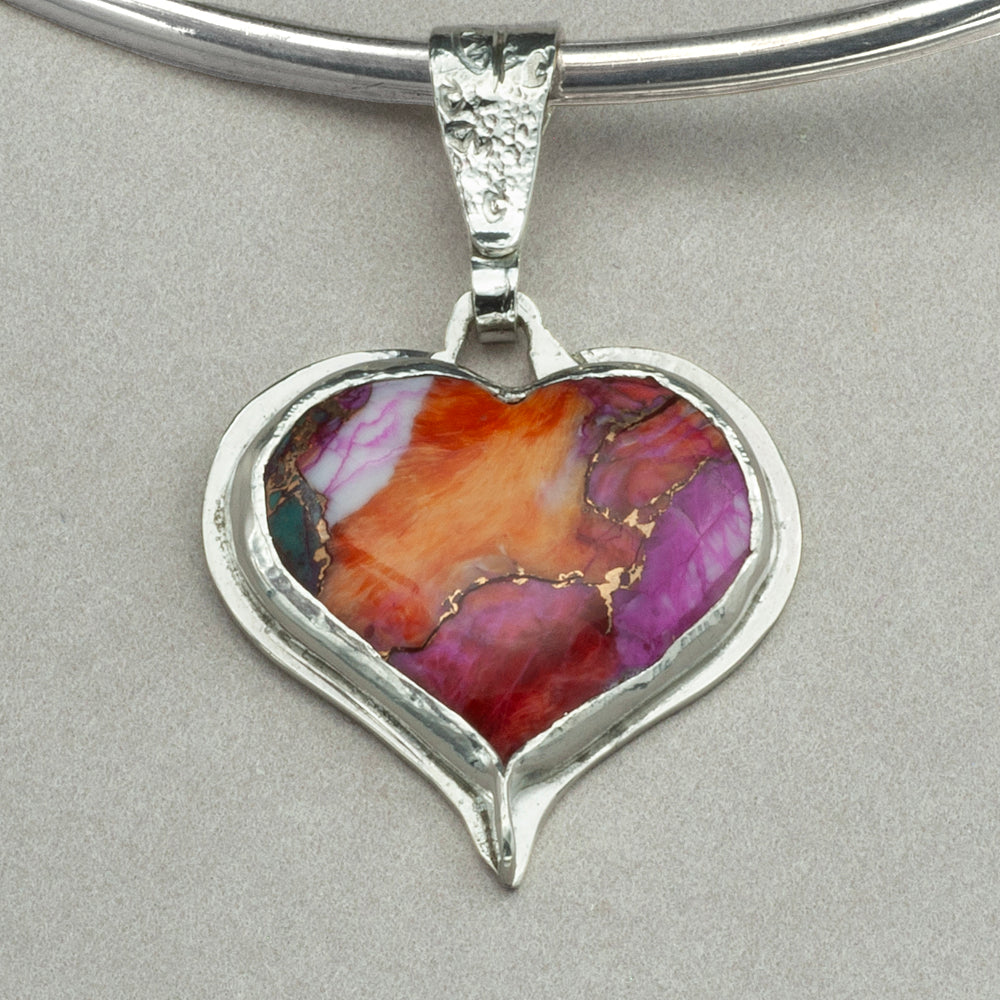 Jim Kelly Sterling Silver Heart Pendant