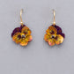 Holly Yashi Garden Pansy Drop Earrings - Vintage Burgundy