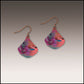 Illustrated Light Tropical Twilight Foliage Ginkgo Handmade Earrings