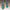 Illustrated Light Multicolor Copper Accent Multilayer Earrings - Turquoise