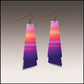 Illustrated Light Sunset Beach Dusk Flutter Multilayer Earrings