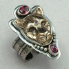 Tabra Large Bronze Jaguar and Pink Tourmaline Ring