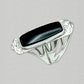 Jim Kelly Absolute Black Jade Sterling Silver Ring