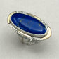 Jim Kelly Lapis Sterling Silver and 14k Gold Ring