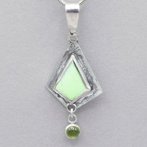 Jim Kelly Lemon Chrysoprase & Peridot Pendant