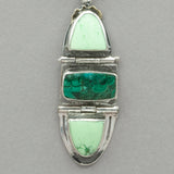 Jim Kelly Lemon Chrysoprase & Malachite Pendant