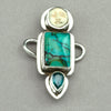 Tabra Tiny Face & Turquoise Charm