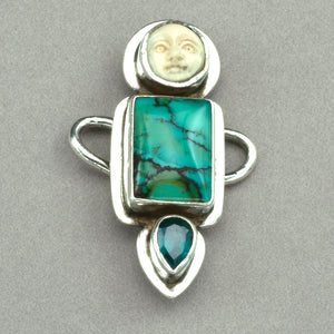 Tabra Tiny Face & Turquoise Charm