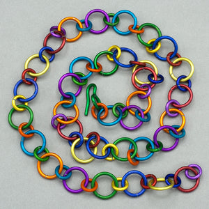 Sylvi Harwin Brightly Colored Chain in Anodized Aluminum