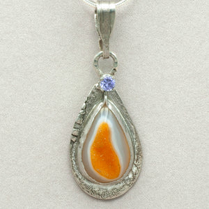 Jim Kelly Orange Druzy Pendant