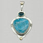 Jim Kelly Larimar and London Blue Topaz Sterling Silver and 18k Gold Pendant