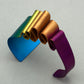 Sylvi Aluminum Rainbow Ribbon Cuff Bracelet