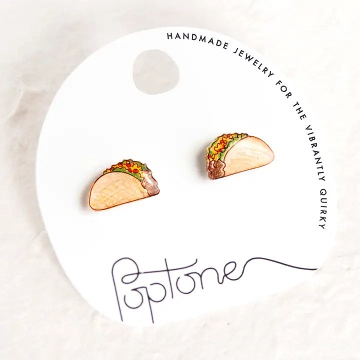Poptone Taco Stud Earrings