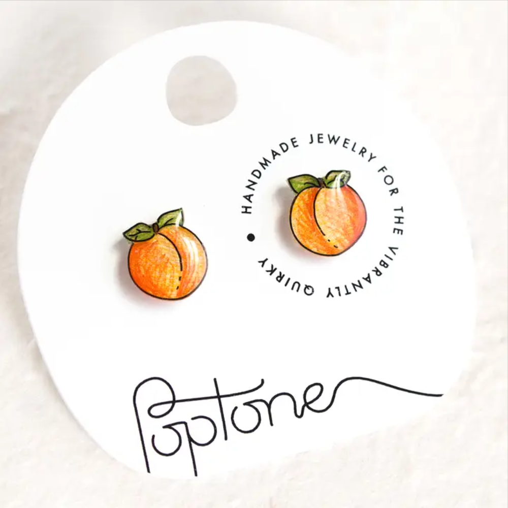 Poptone Peach Stud Earring