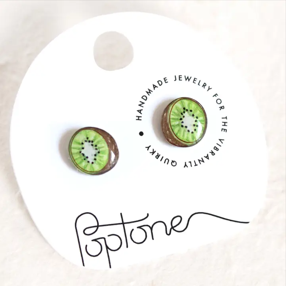 Poptone Kiwi Stud Earring