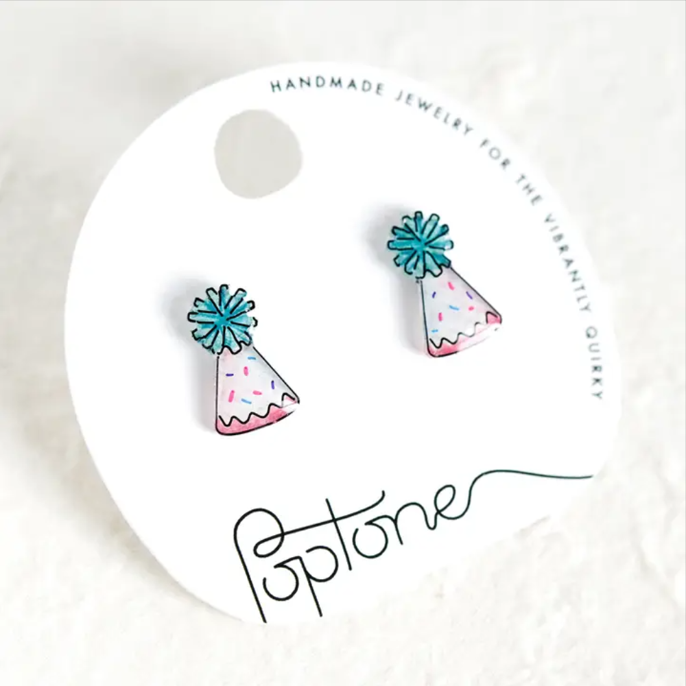 Poptone Party Hat Stud Earring