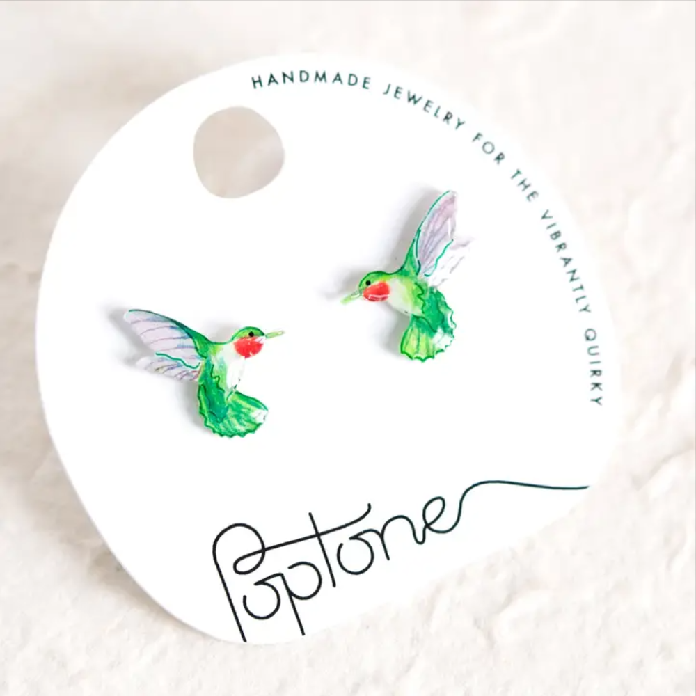 Poptone Hummingbird Stud Earring