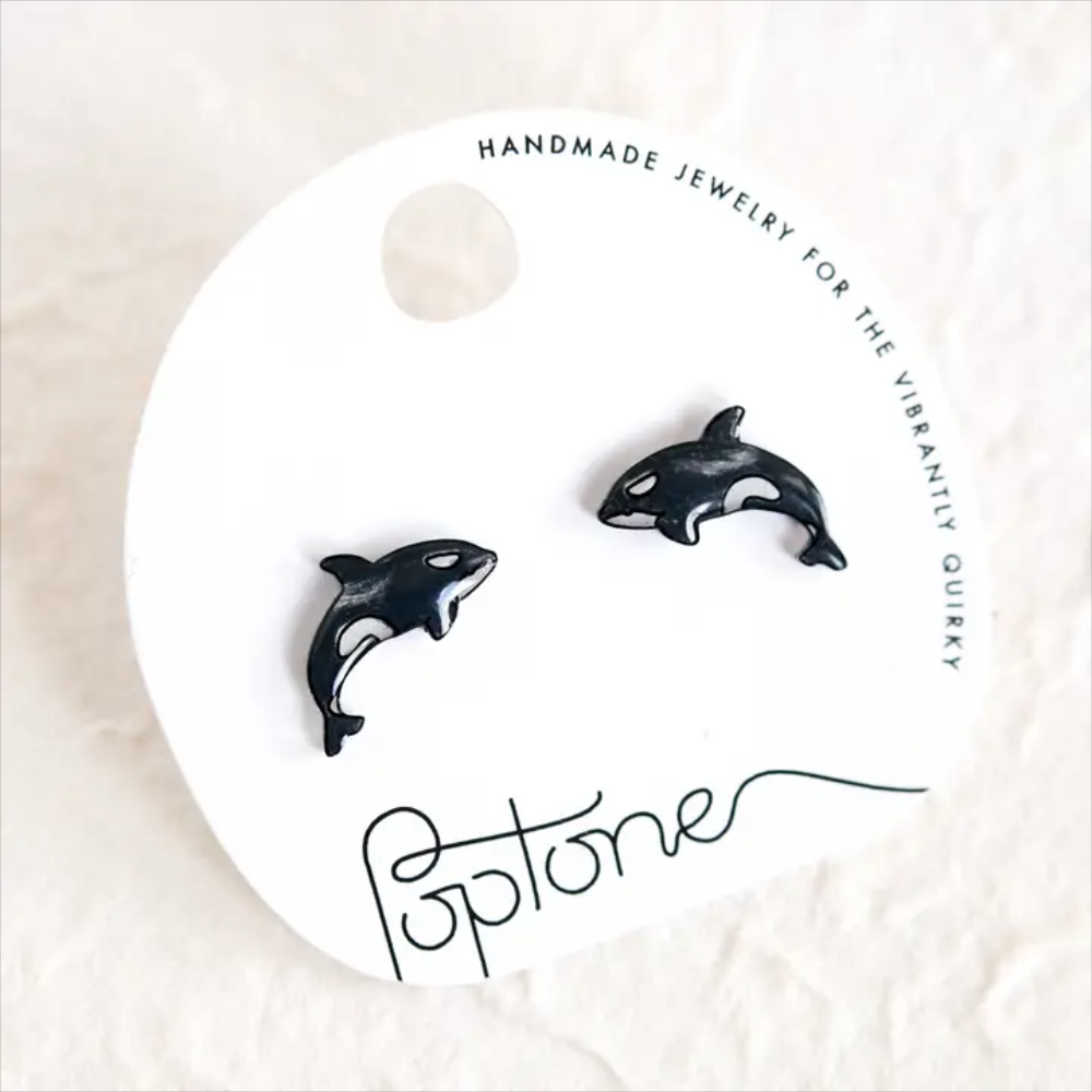 Poptone Orca Stud Earring