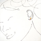 Poptone Pencil & Eraser Stud Earring