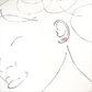 Poptone Pencil & Eraser Stud Earring
