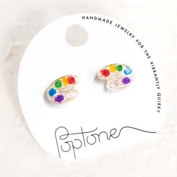 Poptone Paint Palette Stud Earrings