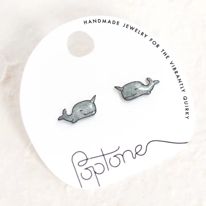 Poptone Narwhal Stud Earrings