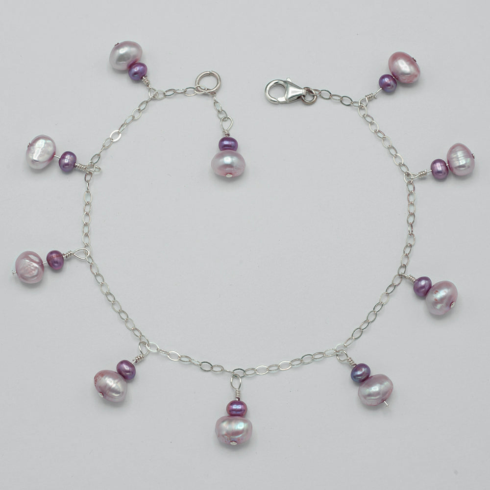 Freshwater Pink Pearl Anklet